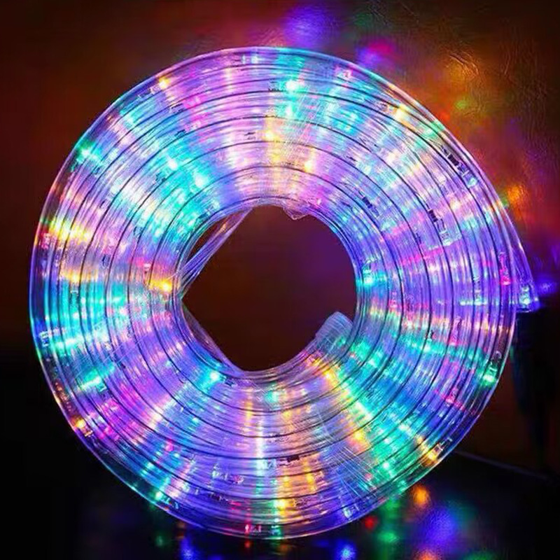 Duckkoko Colorful LED Outside Rope Light - 8 Modes Waterproof Permanent Exterior Christmas Patio Palm Tree Yard Ambient - Image 2