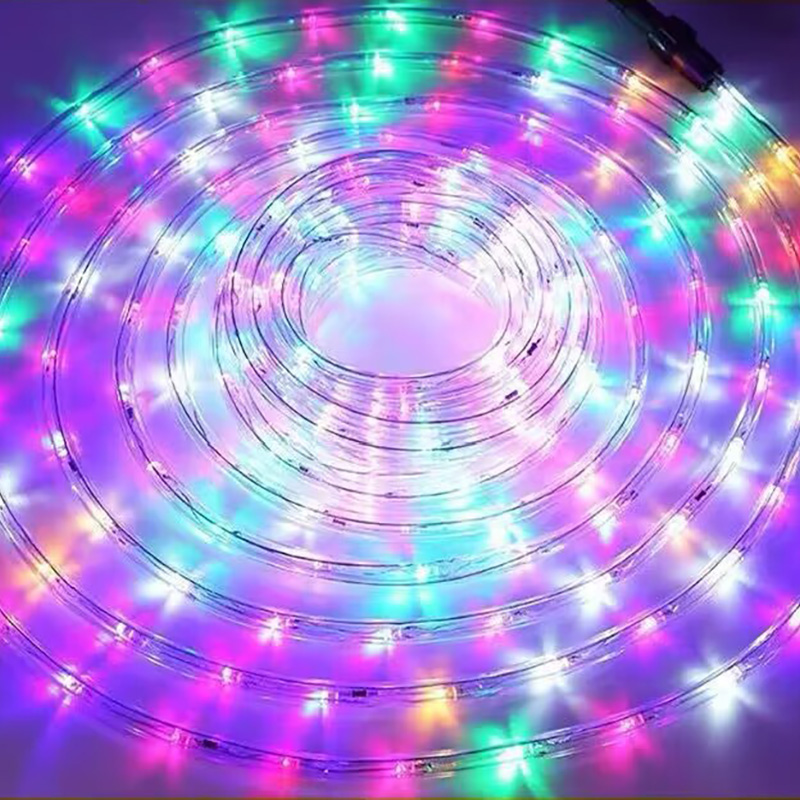Duckkoko Colorful LED Outside Rope Light - 8 Modes Waterproof Permanent Exterior Christmas Patio Palm Tree Yard Ambient - Image 4