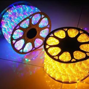 Duckkoko Colorful LED Outside Rope Light - 8 Modes Waterproof Permanent Exterior Christmas Patio Palm Tree Yard Ambient