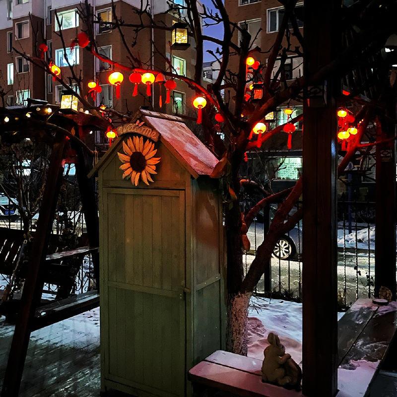 Duckkoko Red Lantern String Lights Hanging Lanterns Christmas Decoration - Image 4