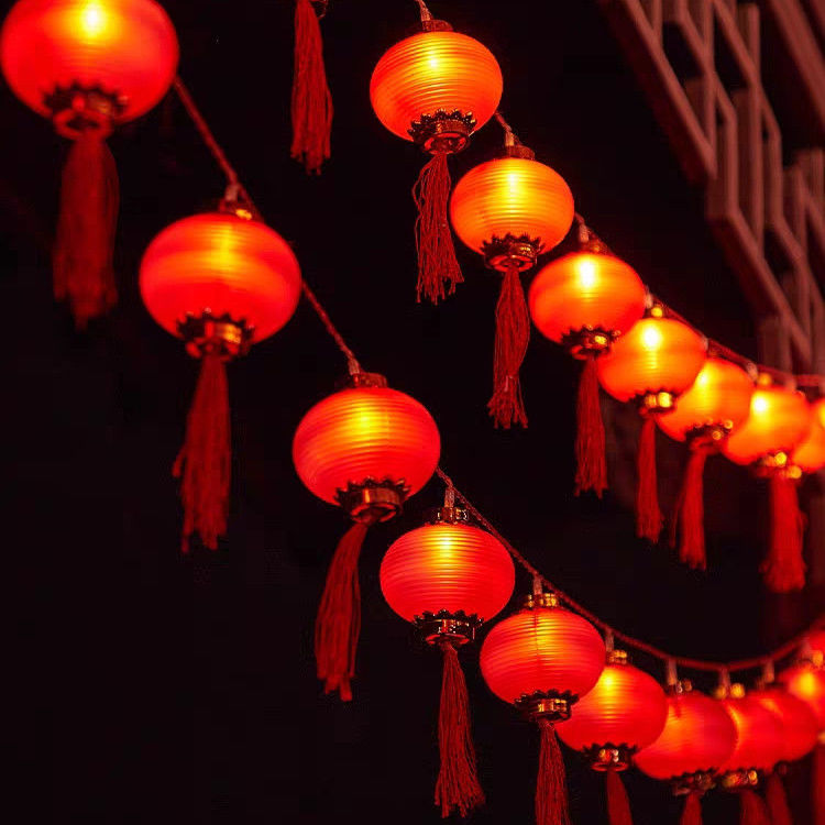 Duckkoko Red Lantern String Lights Hanging Lanterns Christmas Decoration - Image 5