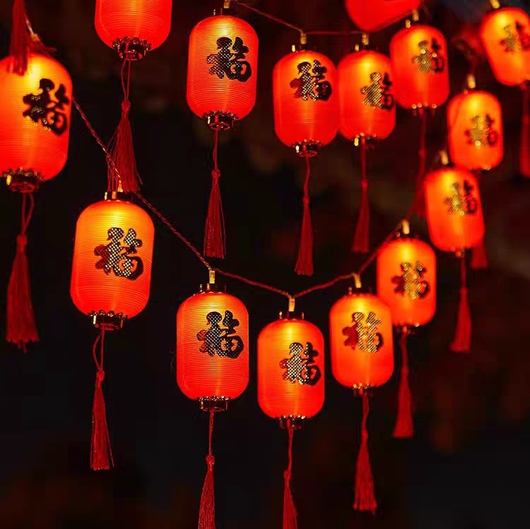 Duckkoko Red Lantern String Lights Hanging Lanterns Christmas Decoration - Image 9