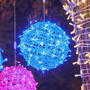 Duckkoko Solar Power Sphere Ball Tree Garden Globe Lights Party, Christmas, Porch Patio, Tree Decoration