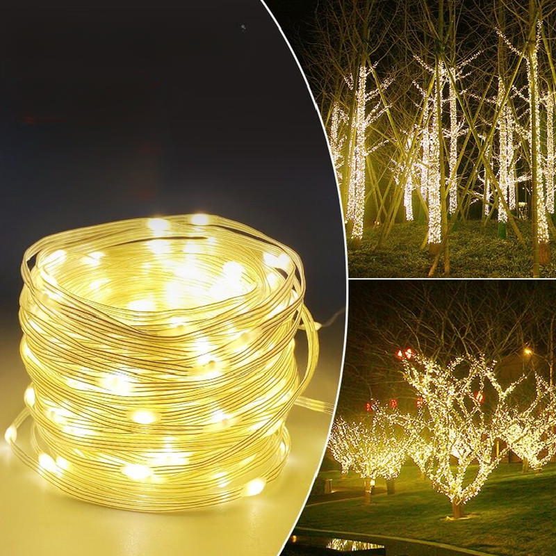 Duckkoko Led Solar Small Colorful Lights Flashing Lights String Lights Outdoor Waterproof Tree Lights - Image 4