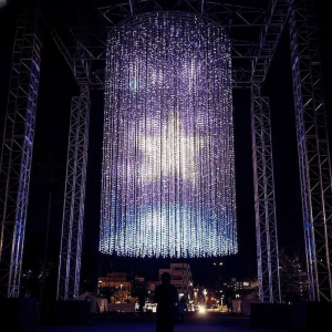 Duckkoko Fiber Optic Curtain Light Kit Color Changing Waterfall Window Curtain Lights for Sensory Room