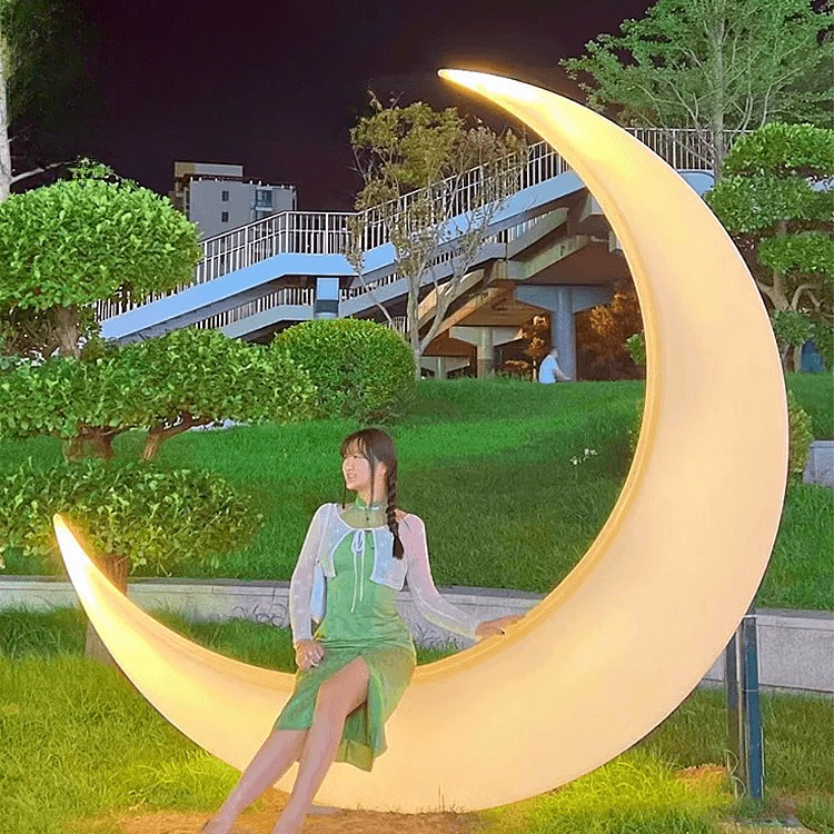 Duckkoko Outdoor luminous moon lamp waterproof floor-standing large five-pointed star camping decoration