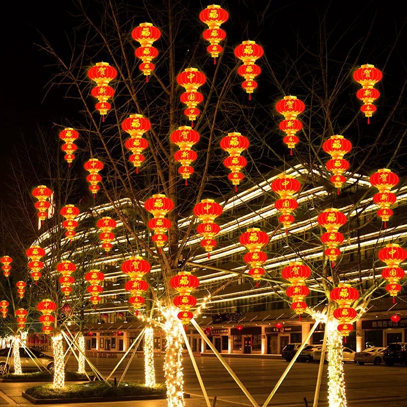 Duckkoko Chinese Lunar New Year Red Lucky Fu Paper Lanterns Decoration Birthday Wedding Xmas Lanterns Decor - Image 6