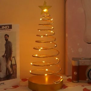 DUCKKOKO cross-border bestsellers: Spiral star lights, starry sky LED colored lights, tree lights, Christmas decorative items, ironwork shaped lights