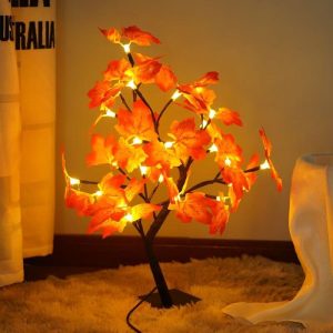 DUCKKOKO cross-border manufacturer’s best-selling USB simulation maple leaf tree lights, Thanksgiving room decorative lights, LED colored lights, string lights and flashing lights