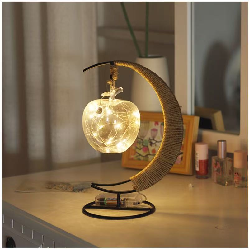DUCKKOKO LED decorative lamp handmade copper wire lamp apple glass modeling lamp romantic Christmas iron USB night light new style - Image 6