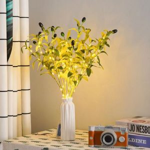DUCKKOKO ins style hot-selling artificial olive leaves, hotel wedding home decoration artificial plant leaves, green olive leaves