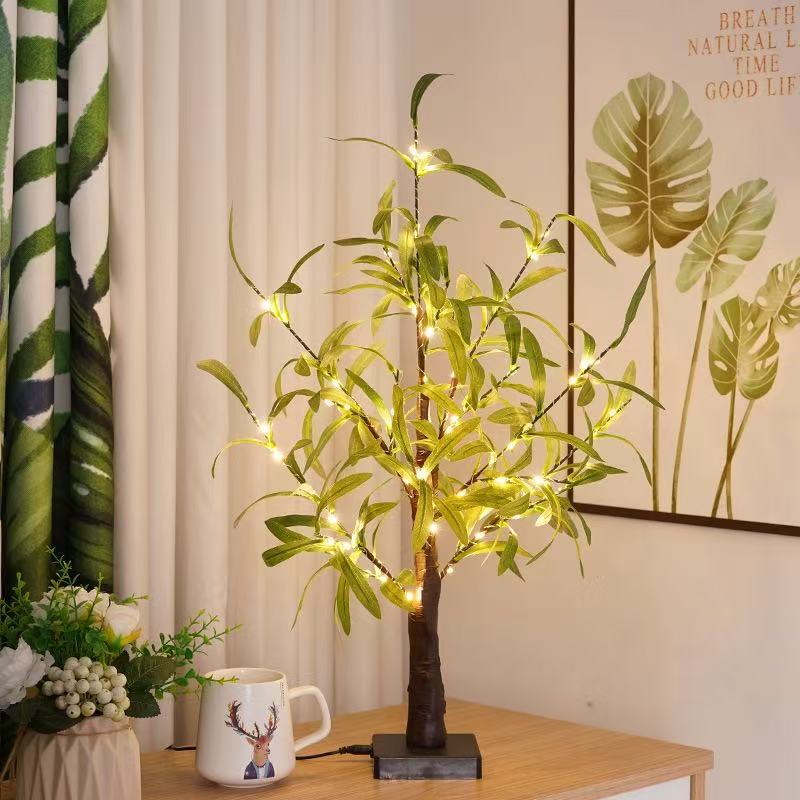 DUCKKOKO’s cross-border best-selling led Christmas party decoration olive leaf decorative lights, Thanksgiving indoor event landscape tree lights