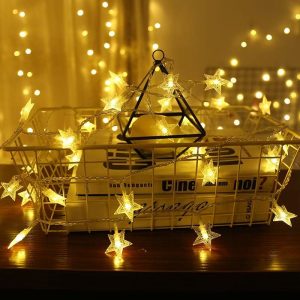 DUCKKOKO led star light string battery box five-pointed star light full of stars festival lights decorative light string